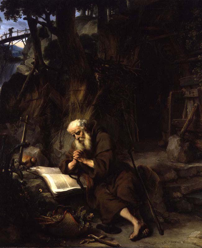 A Hermit Praying